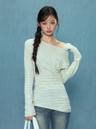 Weekendhub Good Stripe Off-Shoulder Top