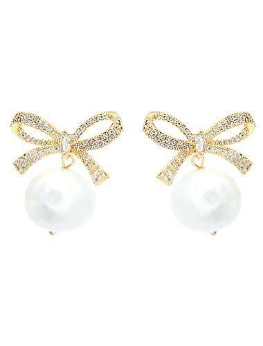 젤라시_오로라진주 블링리본귀걸이레드벨벳