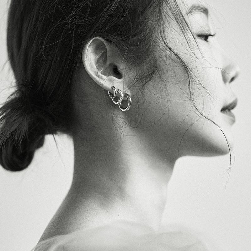 OT BASIC 3 EARRINGS GOLD / SILVER