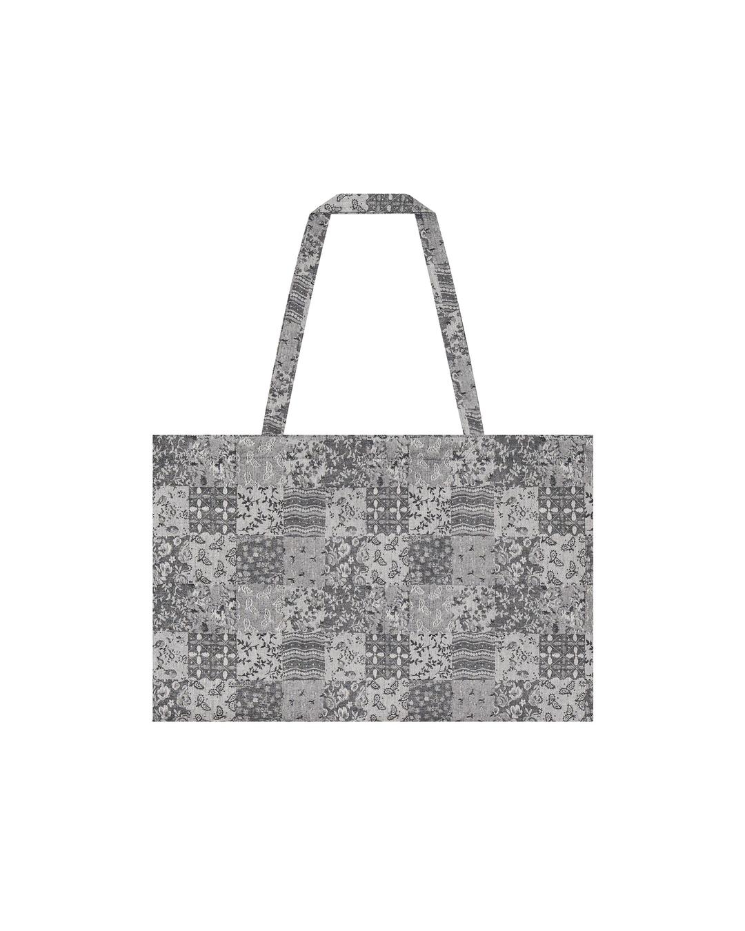 Jacquard Patch Bag Grey