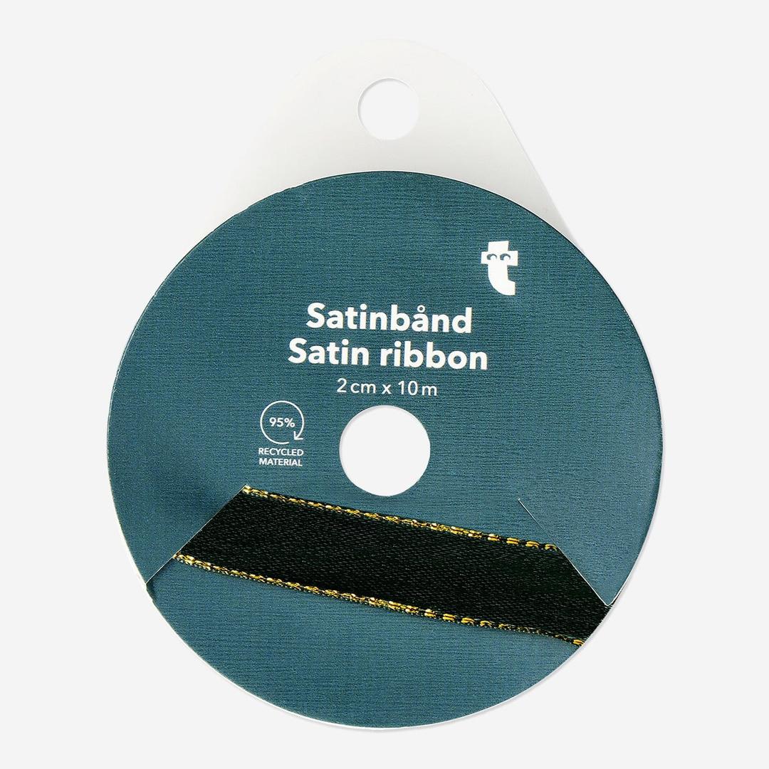 Green Satin Ribbon - 10 m