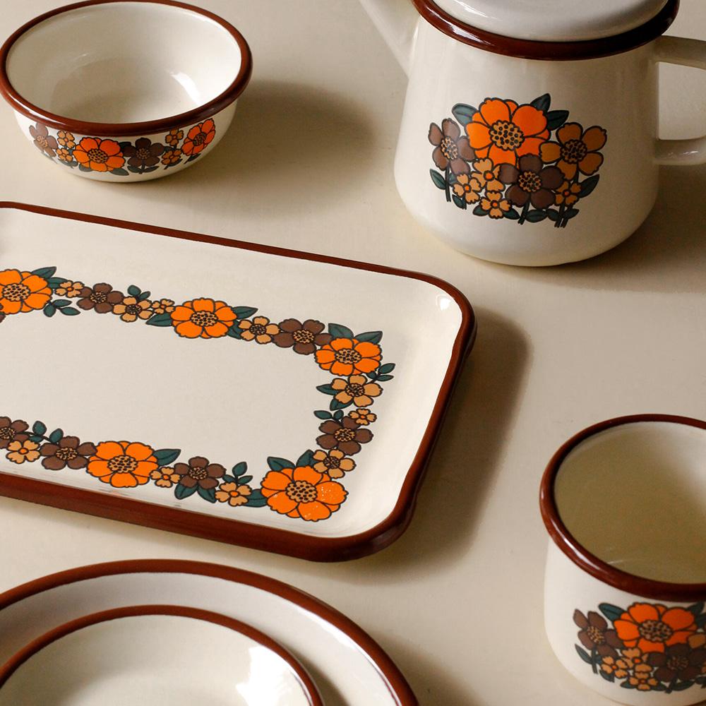 그래니 에나멜웨어 빈티지 플라워 (6종)