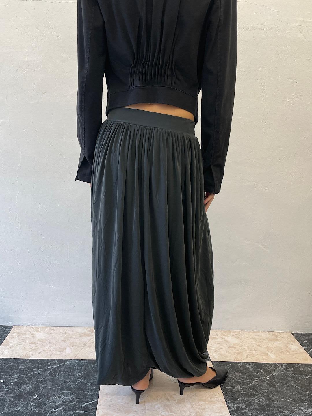 [Curated]Bloom shirring skirt