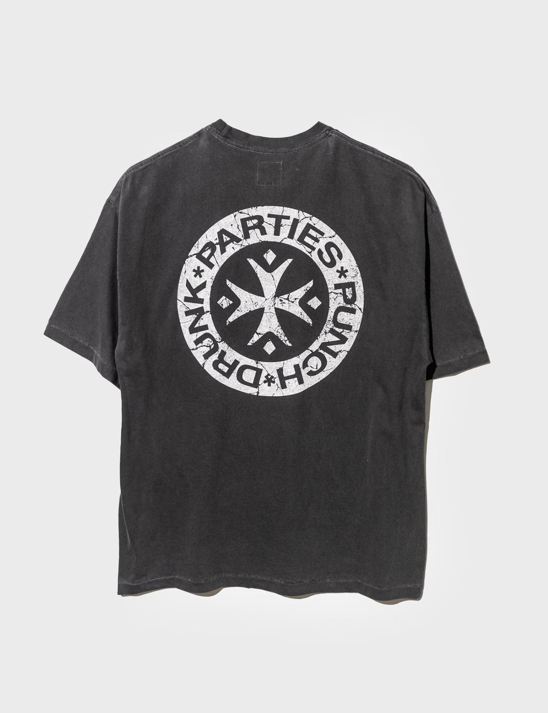 Hurt Logo Garment Dyed T-Shirt (CHARCOAL)