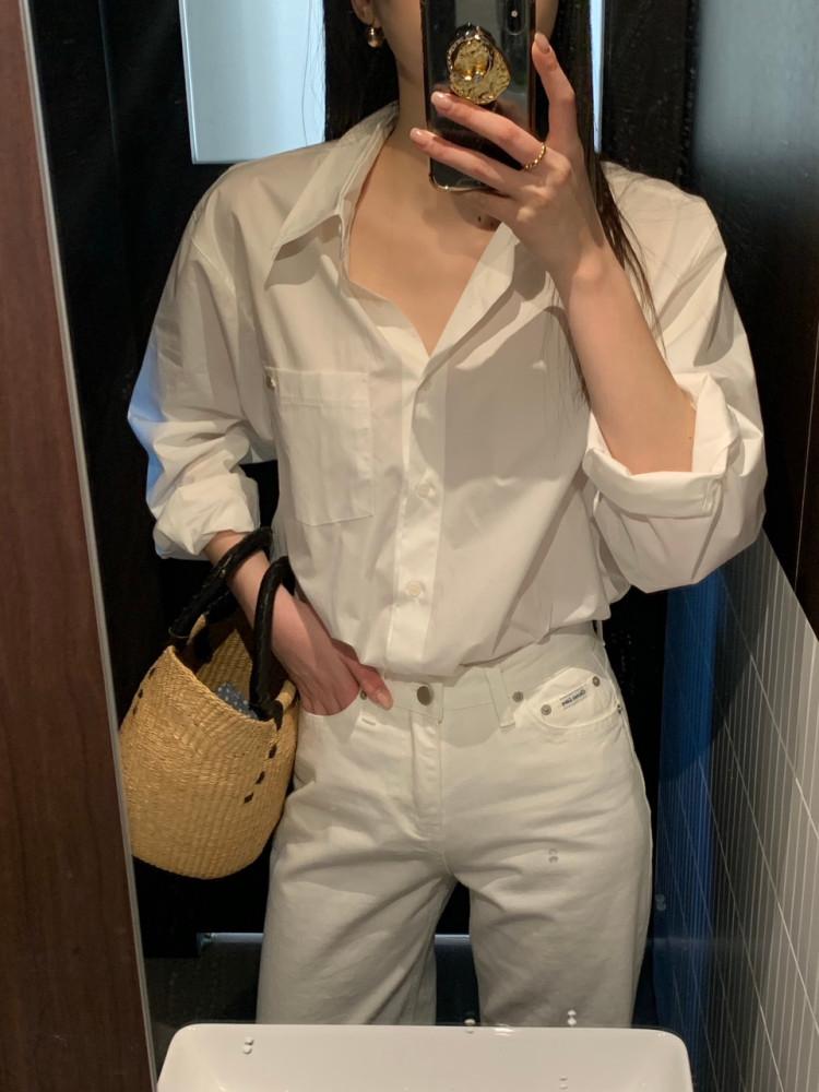 [르벤] 시모어 여성 루즈핏 코튼 바스락 셔츠 (4color)