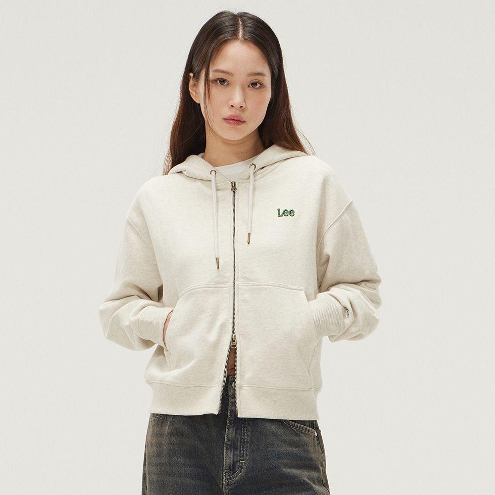 스몰 트위치 로고 후드 집업 오트밀