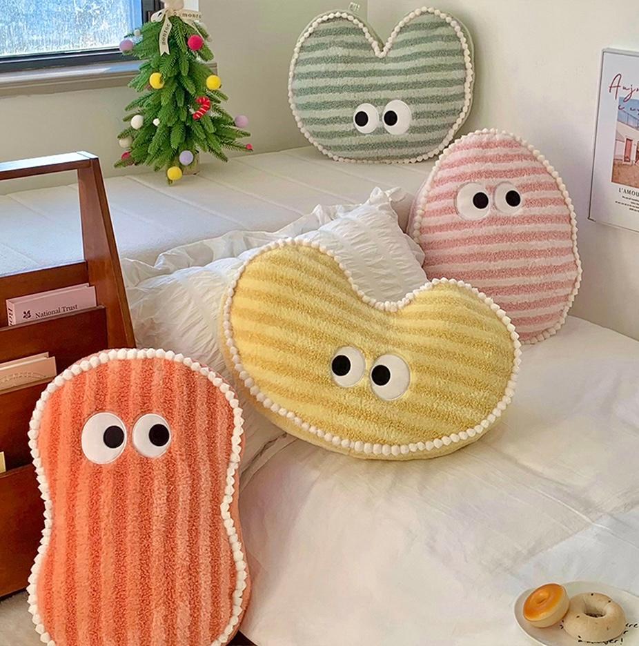 귀여운 스트라이프 6color 빅 아이 쇼파 쿠션 베개