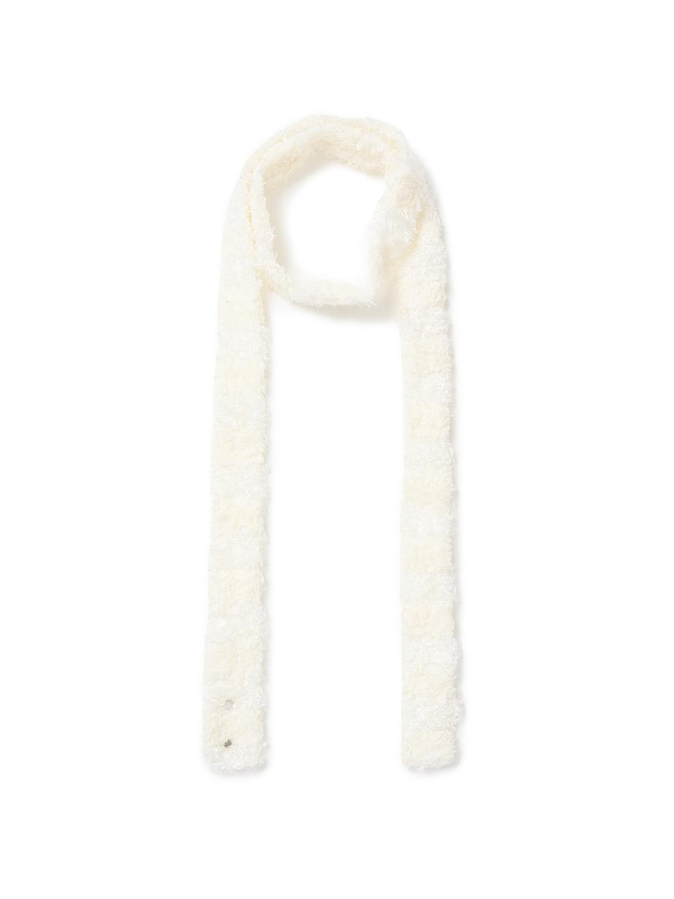 Mixed Knit Scarf [Ivory]