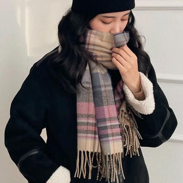 [강력추천] 페일 시크 체크 머플러 목도리 (2color)