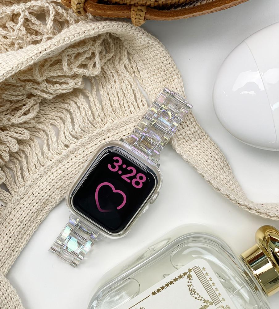 더블D 애플워치 SE2 울트라 2 SE 9 8 7 6 5 4 3 호환 미니 아이스큐브 스트랩 밴드 시계줄