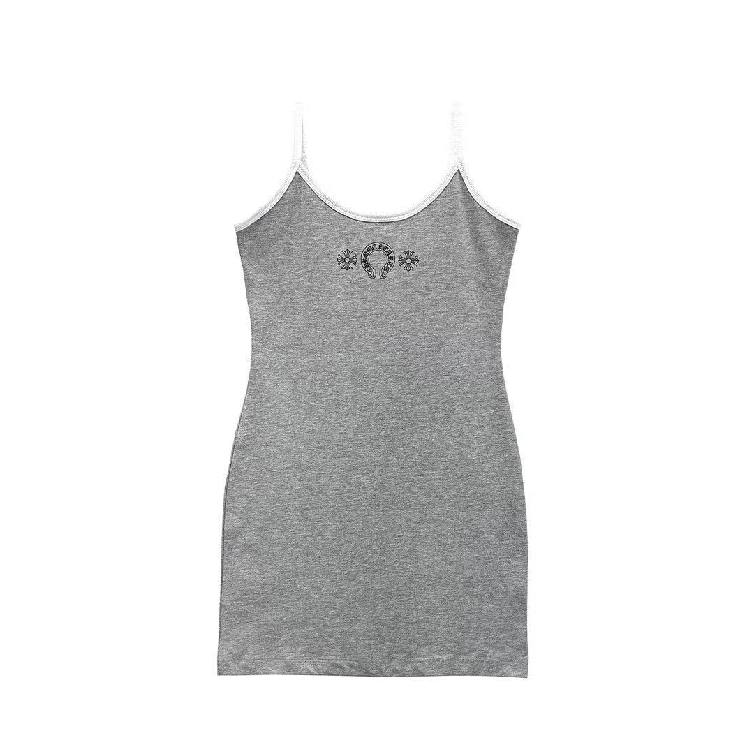 Chrome Hearts Gray Horseshoe Logo Tank top Dress