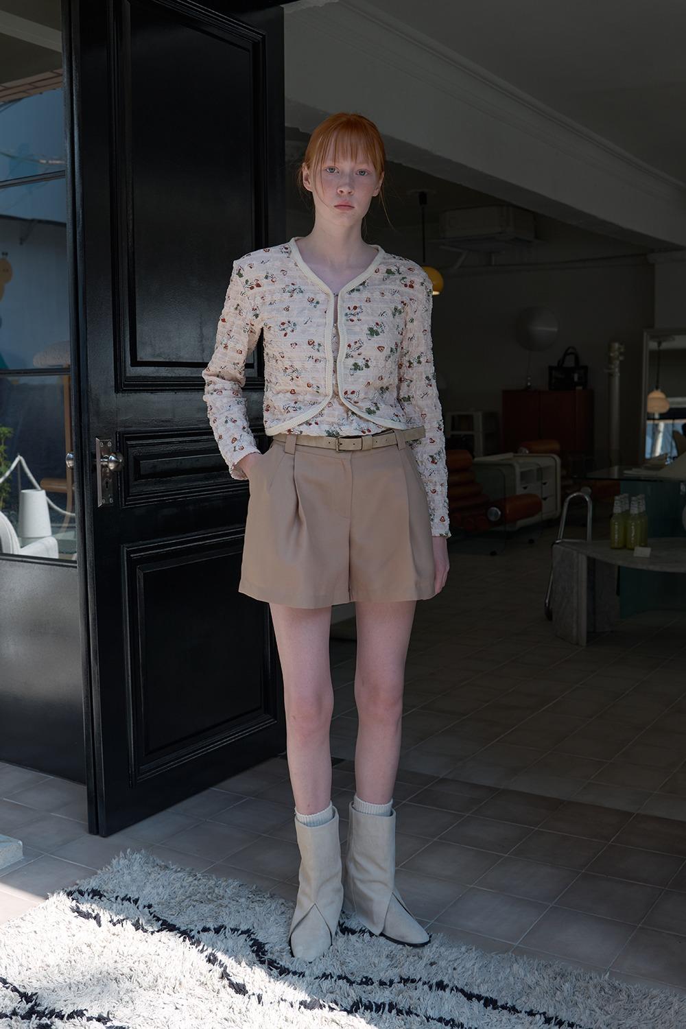 BASIC BELTED SHORT [BEIGE]