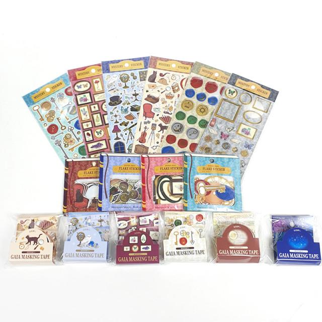GAIA MAGIA 시리즈 스티커&후레이크씰&마스킹테이프