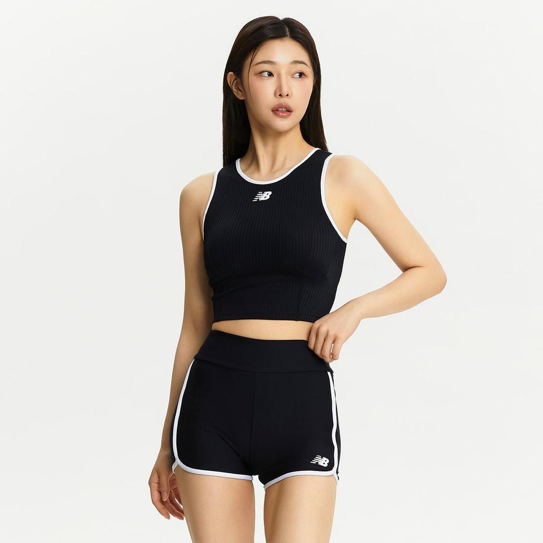 WOMEN 워터 골지 크롭탑 래쉬가드