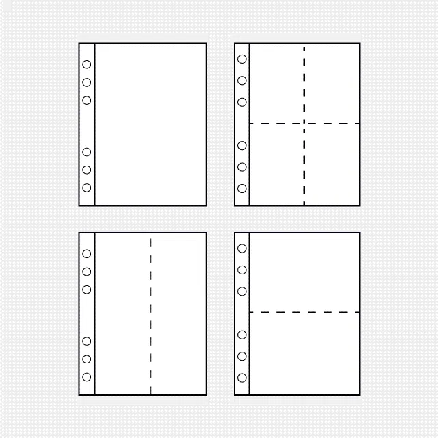 [🌈 NEW 6종] 프롬아블 포카 바인더 리필 속지 1칸 2칸 4칸 홀로그램