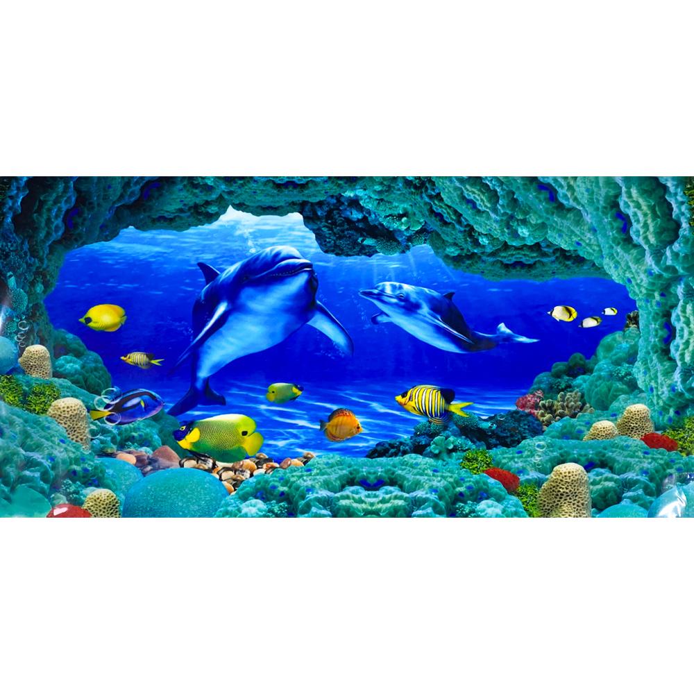 미미네아쿠아 돌고래 바다동굴 어항 백스크린 61x30