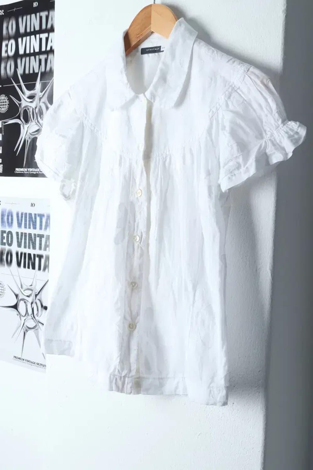 W(S) 막스마라 반팔셔츠 남방 플라워 패턴 화이트-136DE | 후루츠패밀리