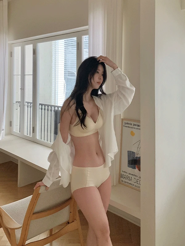 [70AB부터 100CDE까지,13개 SIZE][6color] 솔리드 쫀쫀 노와이어 심리스 브라팬티세트