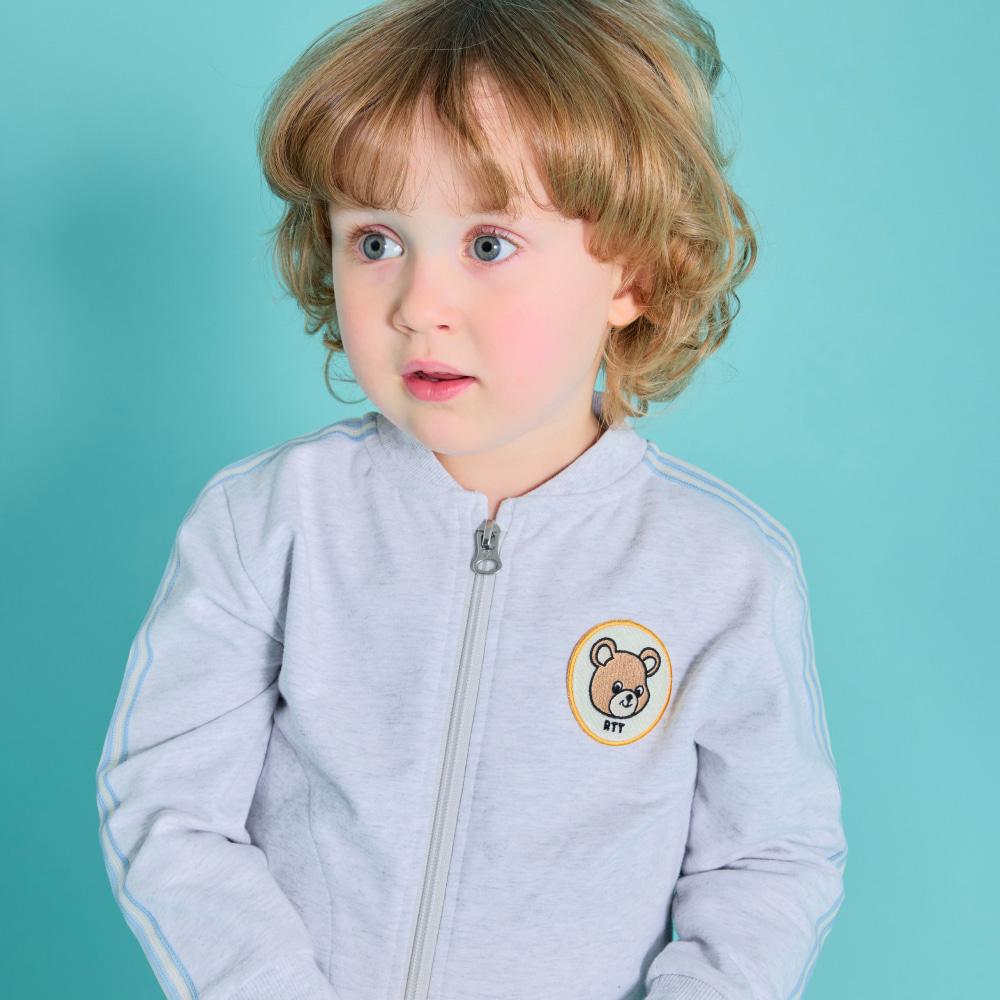 플로럴트랙탑점퍼 멜란지그레이