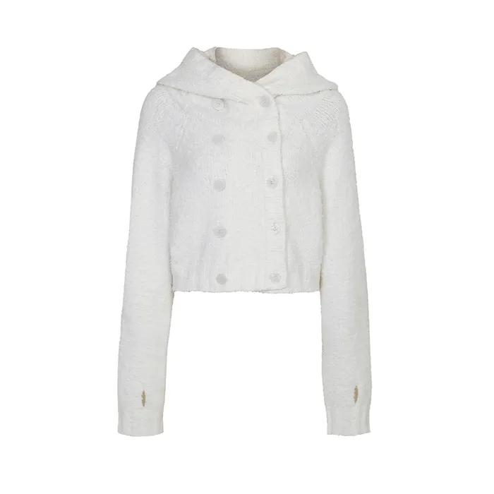 ANNE HOODIE CARDIGAN ivory