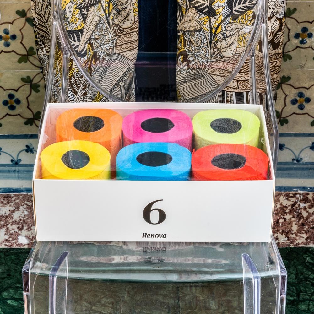 레노바 컬러티슈 넘버식스 화장지 (3겹X6롤)