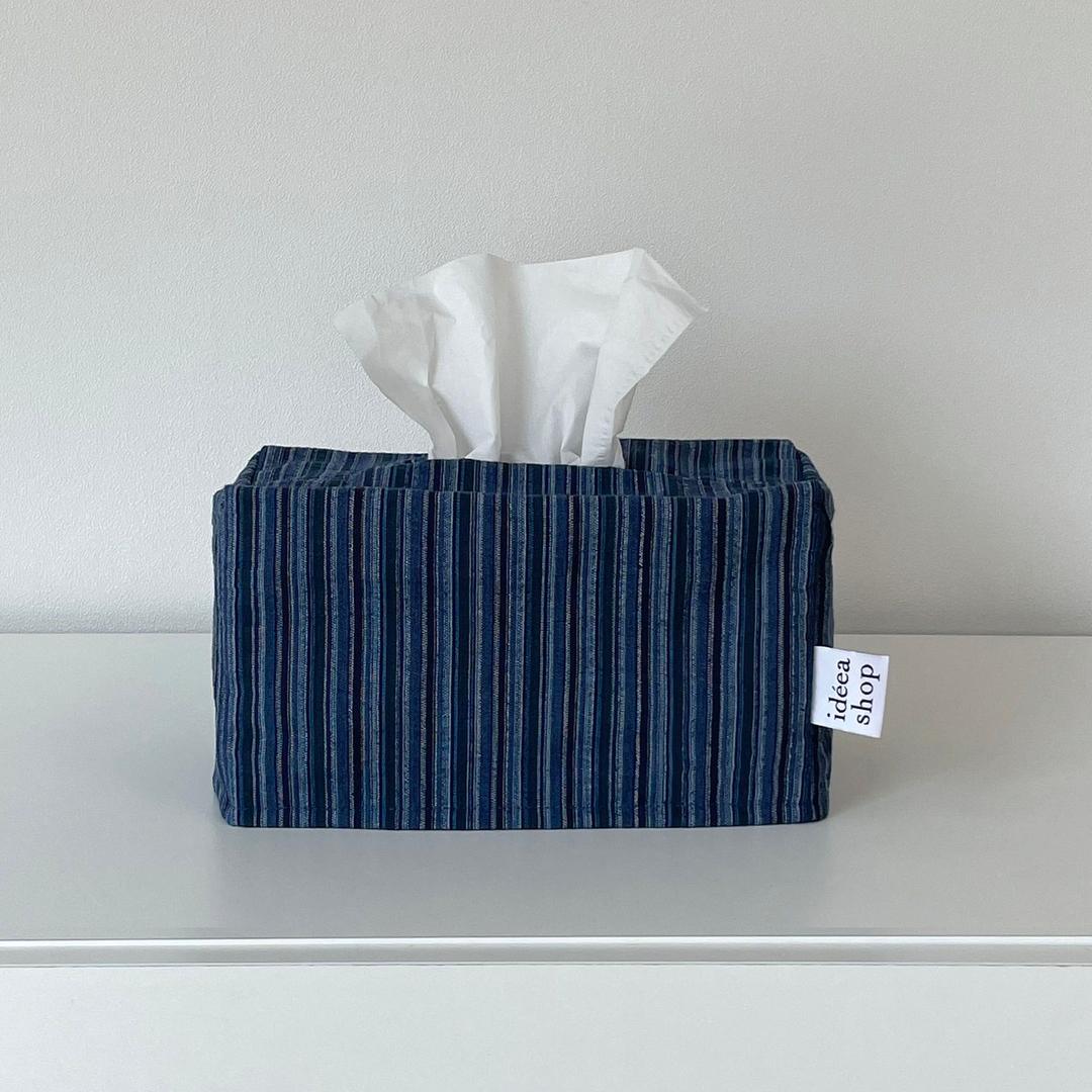 Denim tissue case - deep blue(m) 티슈케이스