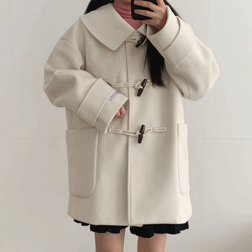 [당일출고] 빅카라 더블 핸드메이드 하프 떡볶이 코트 자켓