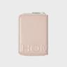 enamel zip card holder - L.pink