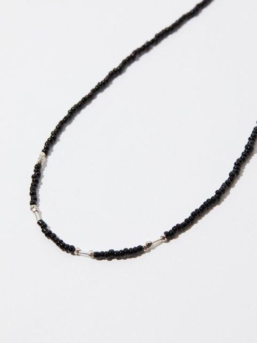 Morse Code Necklace (Black-Silver)