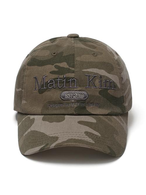 CAMOUFLAGE LOGO BALL CAP IN KHAKI
