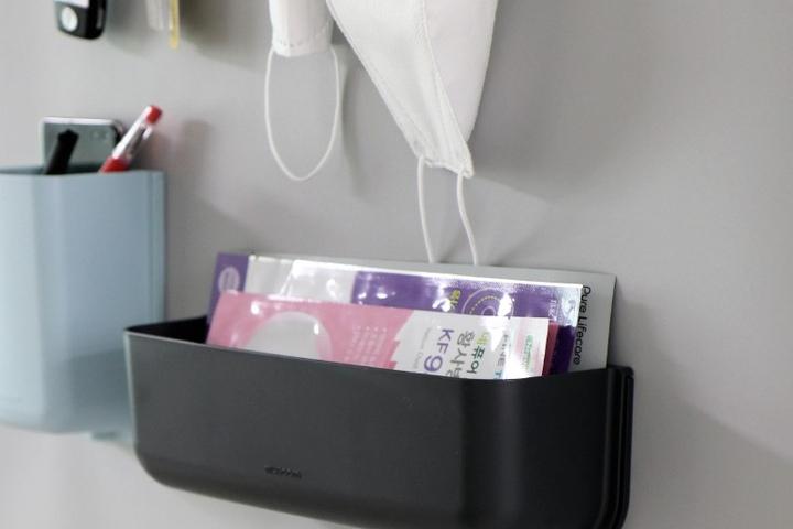 마그네틱 월포켓, 자석 수납함 차키 열쇠 보관함 현관 마스크 정리함