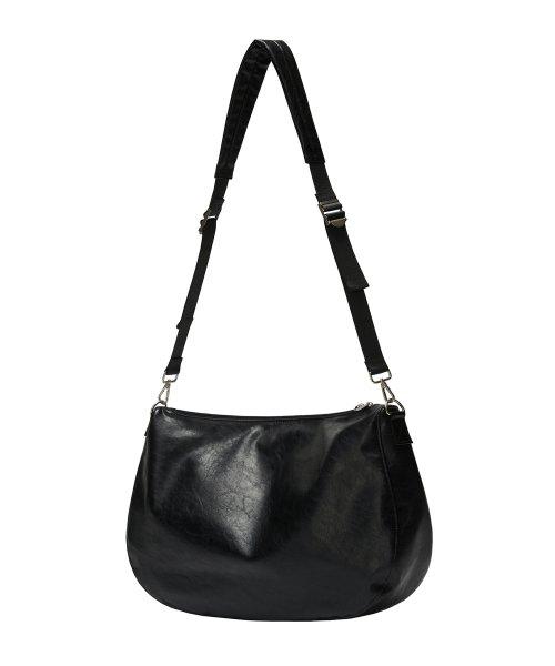 크랙드 크로스백 [BLACK]