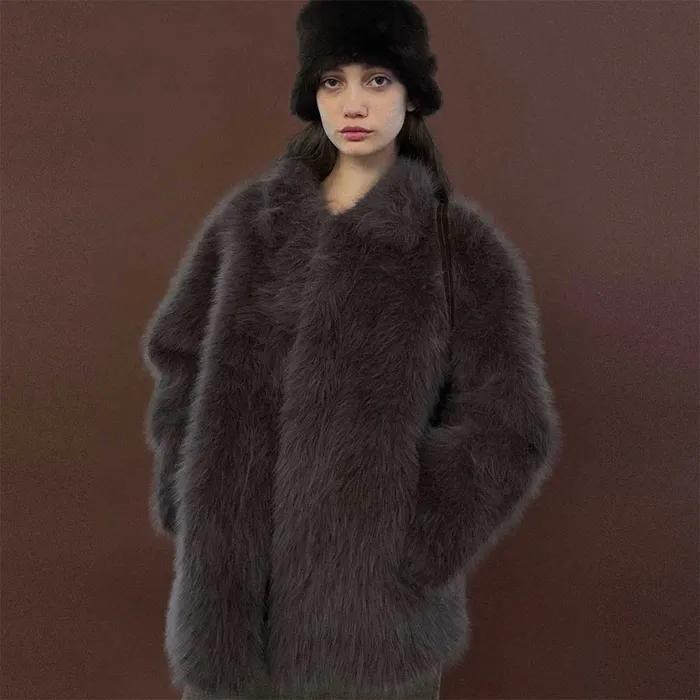 [12월 22일 순차발송][25 WINTER][SALT Label] BETTY HALF FUR COAT_BROWN