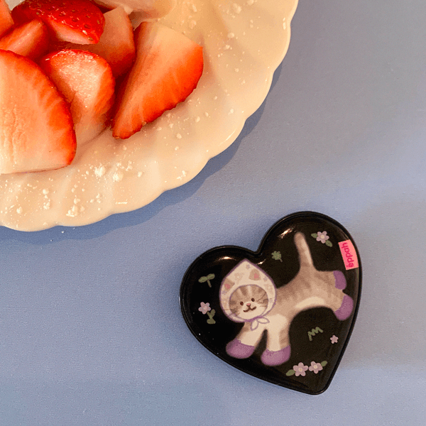 flower cat 하트 에폭시톡(2color 고등어캣/치즈캣)