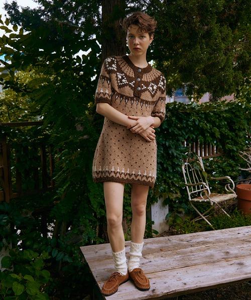 Alpaca Nordic Dress (Beige)