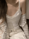 croissan lace sleeveless (2color)