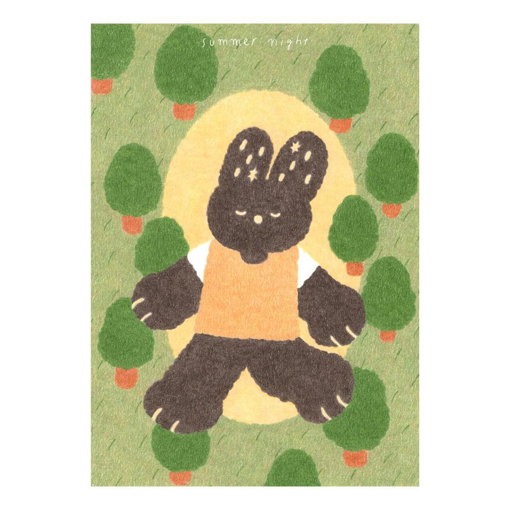 [여름밤] 토끼부적 - 건강하게 엽서