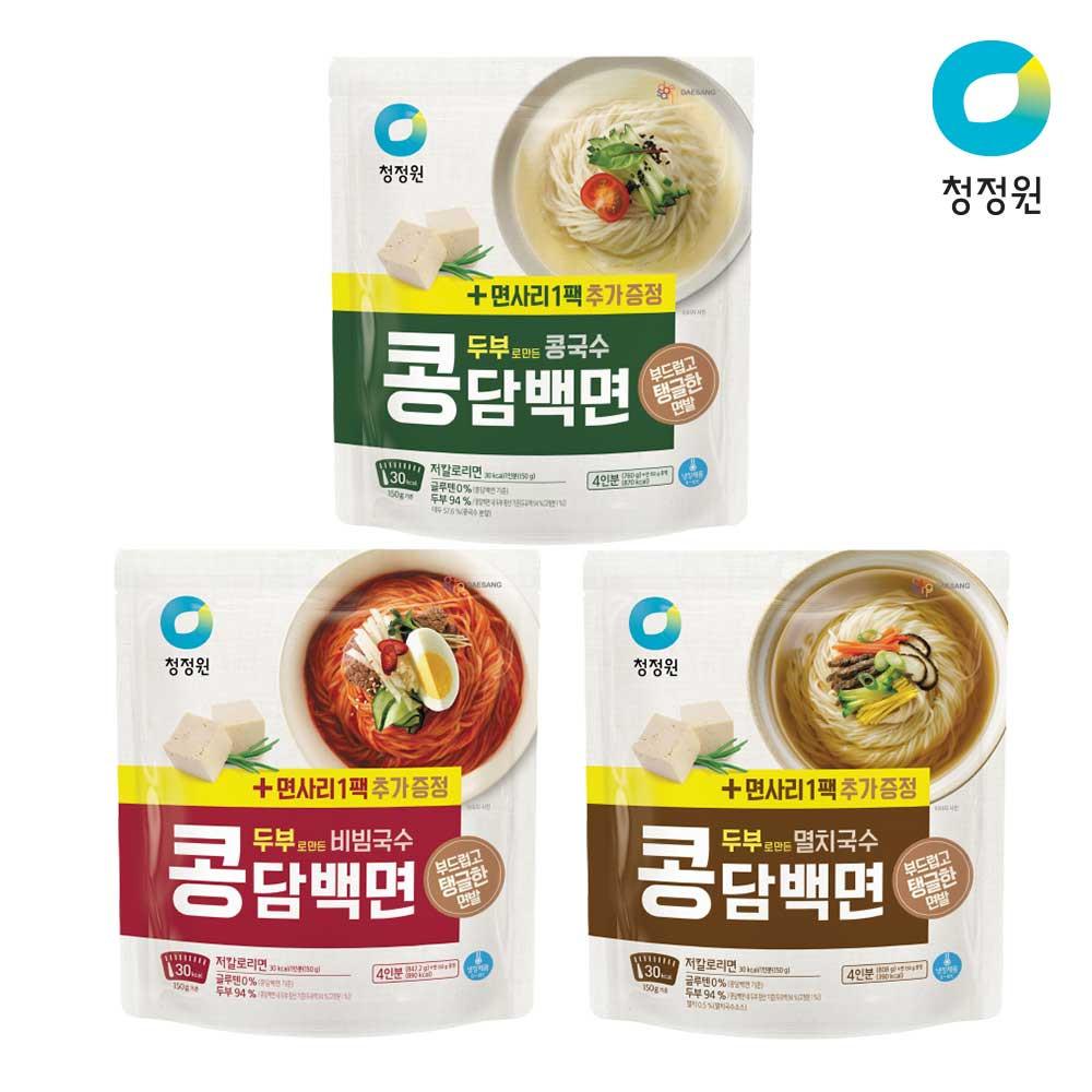 [청정원] 두부로만든 콩담백면 (4인분+면사리150g) x 2개