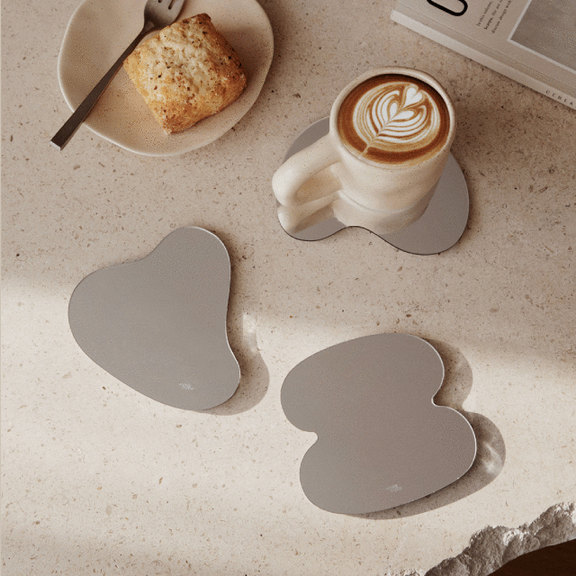 [인기 상품] 클라우드 미러 코스터 컵받침 거울 아크릴 트레이 티코스터 인스타 사진 촬영 카페 홈카페 인테리어 소품