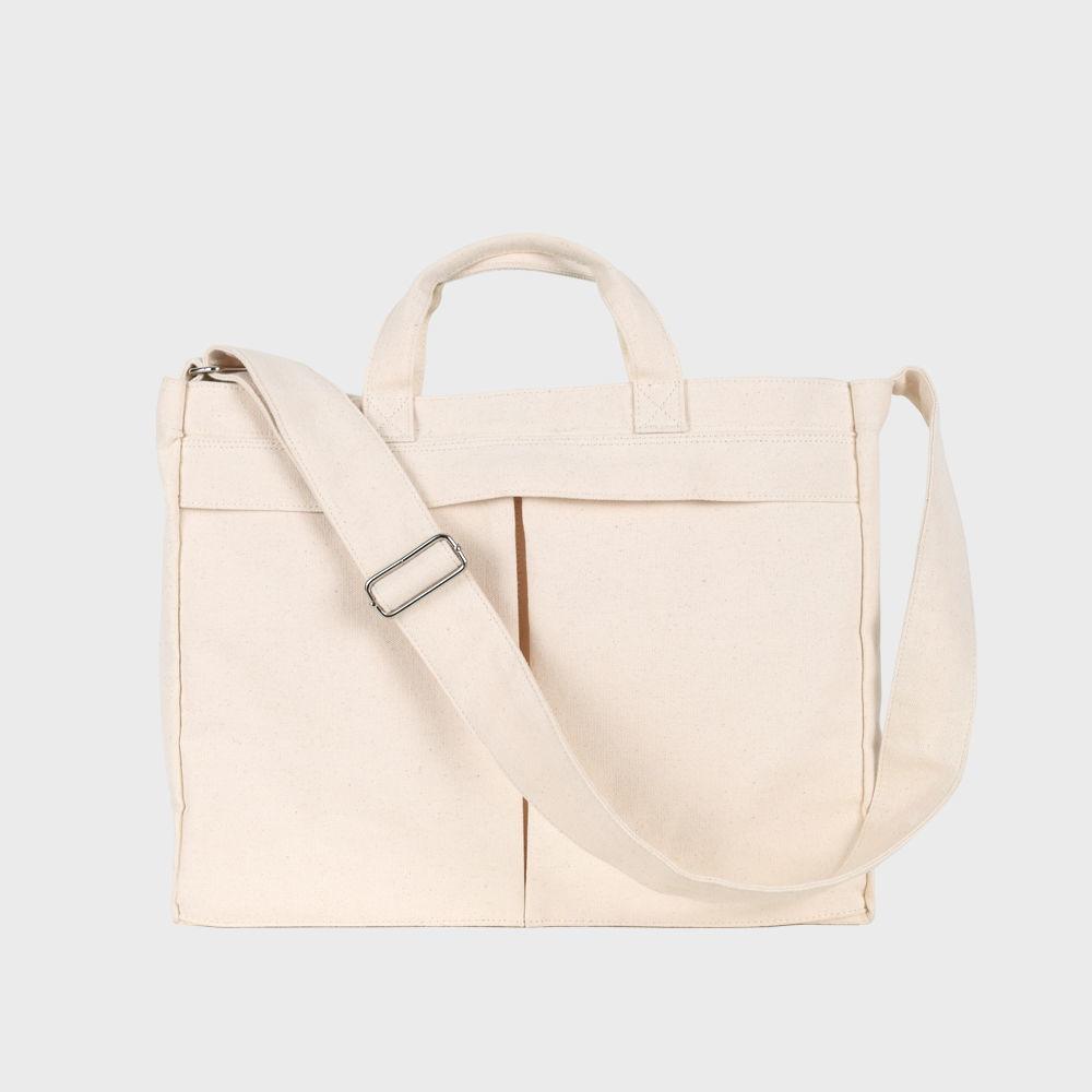 레이크 캔버스 크로스백(아이보리)