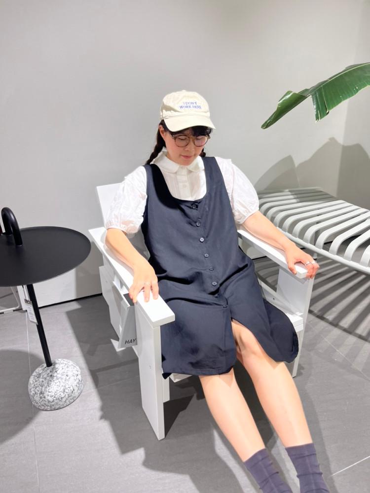 그랜드마) 레이온 + 린넨 양면 미니원피스 - 고퀄바느질