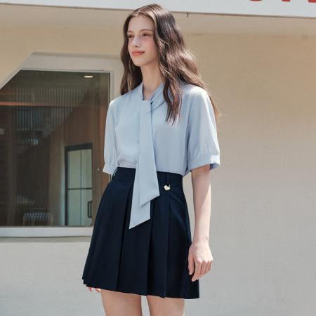 이런 상품 어때요? [클리어런스][슈퍼적립][제로스트릿][7컬러] 반팔 타이 블라우스 SHORT SLEEVE TIE BLOUSE