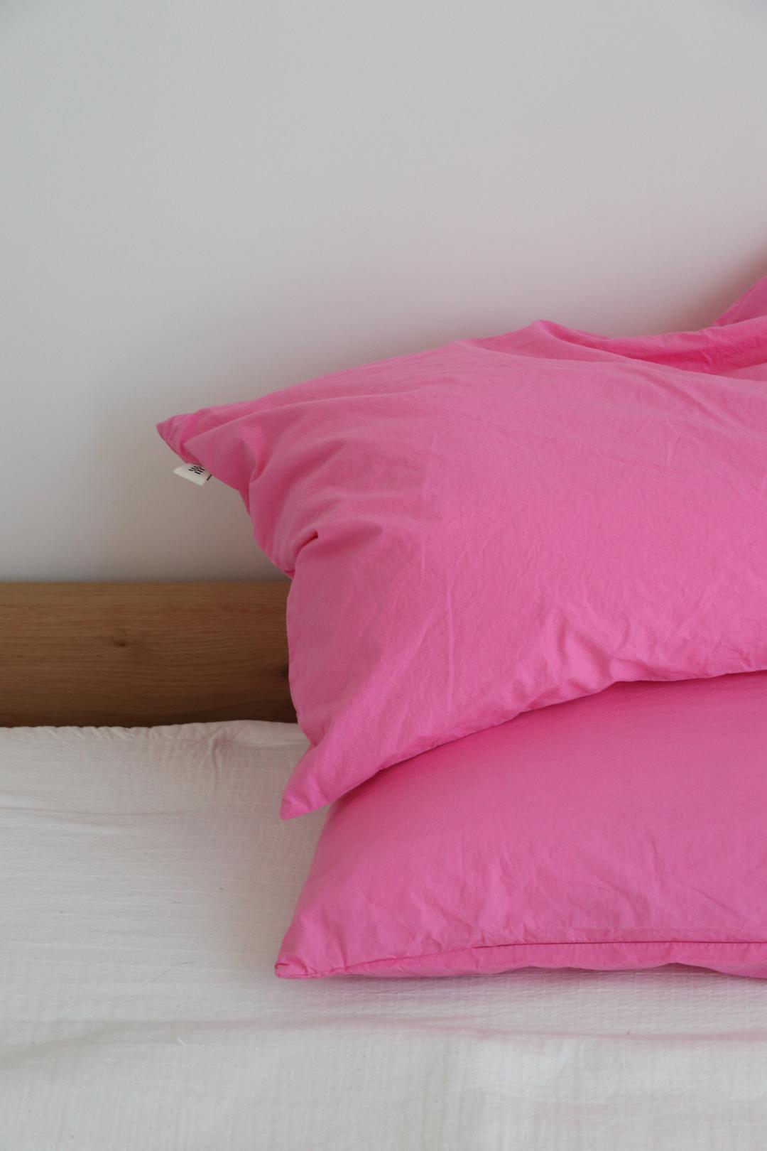 cherry pink pillow cover