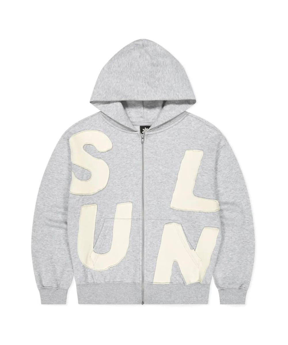 Capital Brushed Zip Up Hoodie Heather Grey