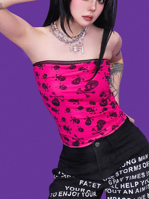 punky hot skull top