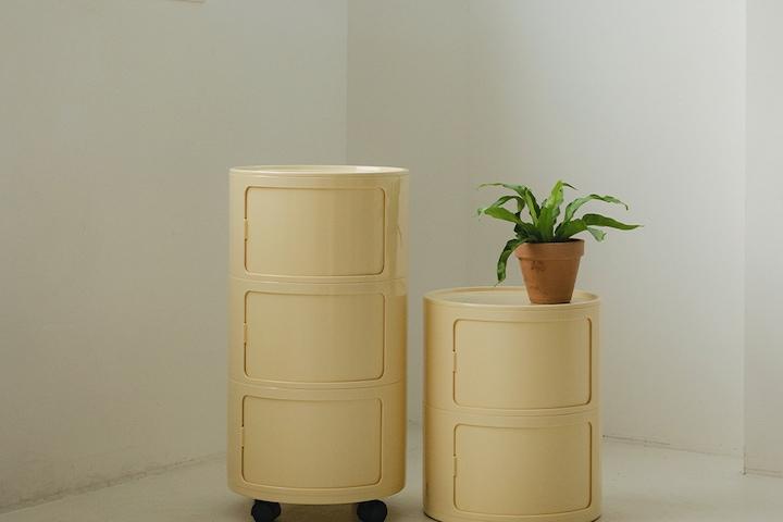 색상 리뉴얼! 모던 원형수납장 2단 2colors