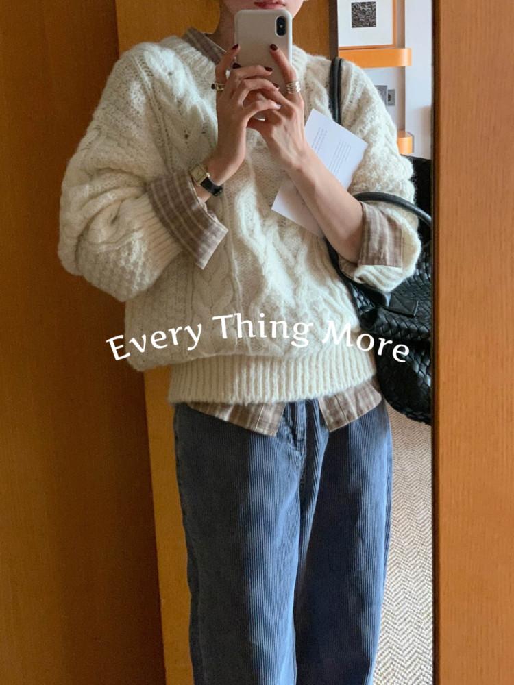 시그니처 라이크니트 울50 하이퀄리티 폭신폭신 겨울니트