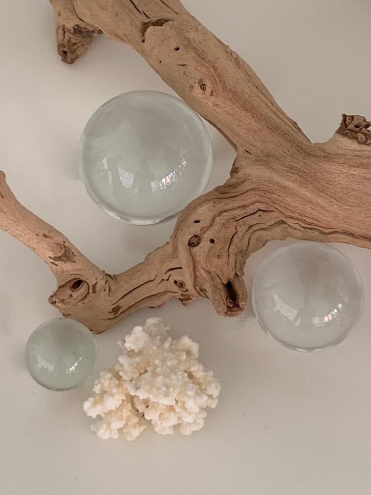 크리스탈 볼 페이퍼웨이트 유리 문진 구슬 오브제 3size (glass paperweight)