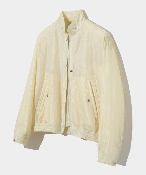 샌티 나일론 오버사이즈 블루종 MA-1 자켓 리조트 크림