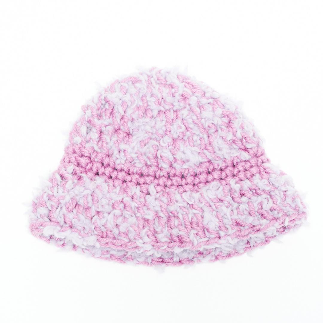 FURRY HAT TEDDY PINK